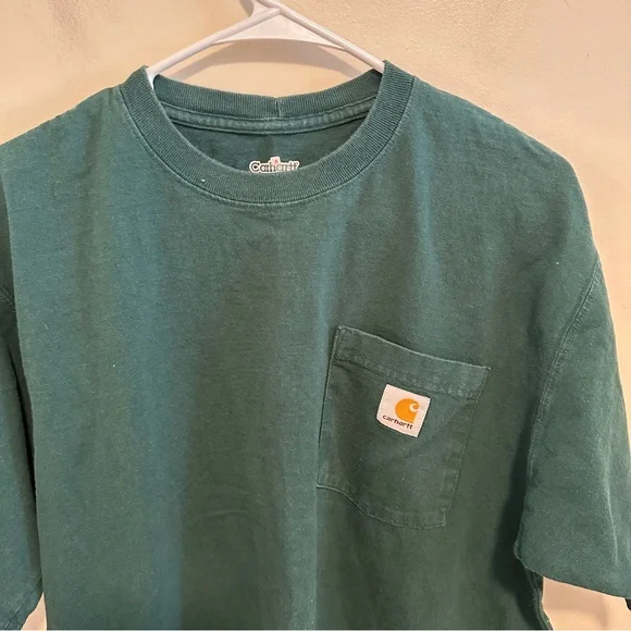 Carhartt Work Wear Worn In Front Pocket Cotton Tee Shirt - Picture 2 of 4
